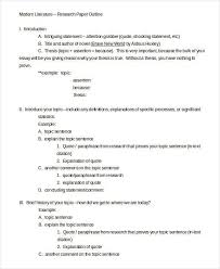 Printable Research Paper Outline Template 8 Free Word Pdf Documents Download Free Research Paper Outline Template Paper Outline Research Paper Outline