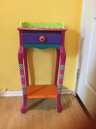 I Love This Piece Its A Multifunctional Table Which Can Be Used As A Nightstand End Table Whimsical Furniture Whimsical Painted Furniture Painted Furniture