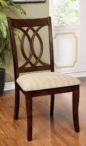 Carlisle Cm3778sc Transitional Brown Cherry Finish Side Chair Set Of 2 Dining Chairs Dining Chair Set Fabric Dining Chairs