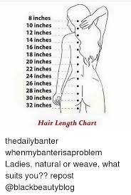 Hair Length Inches Chart Sbiroregon Org