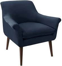 Luxe Navy Makes This Scandinavian Inspired Chair The Ultimate Statement Piece We Love It Pa White Leather Dining Chairs Yellow Chair Living Room Accent Chairs