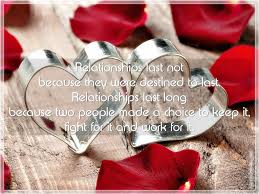 We did not find results for: Relationships Last Not Because They Were Destined To Last Silver Quotes