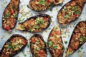 6 Ingredient Vegan Stuffed Eggplant From The Deliciously Ella Cookbook Recipes Deliciously Ella Recipes Deliciously Ella