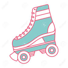 Vintage roller skate clip art. Klassische Roller Skate Drehen Rader Retro Mode Vektor Illustration Grun Und Rot Linie Bild Lizenzfrei Nutzbare Vektorgrafiken Clip Arts Illustrationen Image 94533761