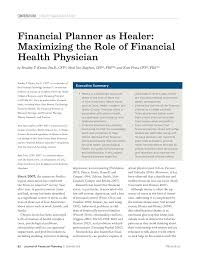 Planners are engineers who develop plans on construction projects. Pdf Financial Planner As Healer Maximizing The Role Of Financial Health Physician