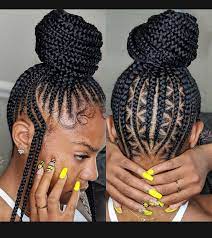 Pin By Tameerah Frazier On Panel Braided Hairstyles Natural Hair Styles Braided Bun Hairstyles