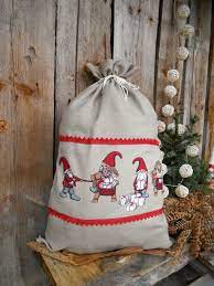 Large Christmas Gift Bag Personalized Sack Scandinavian Etsy Christmas Gift Bags Fabric Gift Bags Christmas Gift Sack