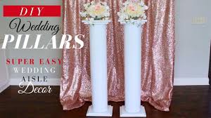 Nothing but a simple diy flower aisle vase to get the ideas flowing about how to save on your wedding day decorations. Super Easy Diy Wedding Pillars Diy Wedding Aisle Decoration Youtube