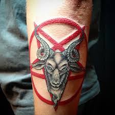 Satanic goat head tattoo template. I Got This Goat Head Pentagram Tattoo Imgur