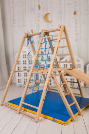 Ezplay Toys Panda Playground Indoor Jungle Gym Kids Indoor Playground Toddler Jungle Gym