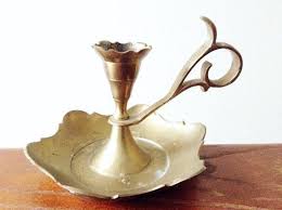Emmett antique brass taper candle holder 9.25. 1950s Brass Single Candle Holder With Elegant Handle Mid Etsy Candle Holders Single Candle Candles