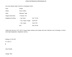 Contoh surat keterangan karyawan untuk buka rekening bank 5 Contoh Surat Keterangan Penghasilan Dan Cara Membuatnya