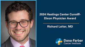 Congratulations to Richard Leiter, MD @DanaFarber who is a 2024 Hastings  Center Cunniff-Dixon Physician Award recipient. Leiter received the  Early-Career Physician Award for his work in palliative care. Read more  here: https://t.co/tU1IsqBEb2