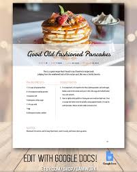 Recipe Book Template Frost Family Cookbook Editable Recipe Binder Customizable Modern Classic Rustic Farmhouse Style 5 Page Template Recipe Book Templates Recipe Book Design Other Recipes