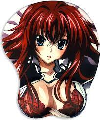 Amazon.com: Anime 3D Breast Mouse Pad Oppai Mice Mat Wrist Rest Silica Gel  Mousepad Anime Gift High School DxD Rias Gremory (Rias c) : Office Products