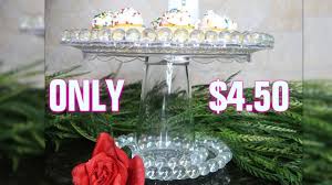 Click here to watch the video on. Diy Dollar Tree Glass Beaded Cake Stand Copycat Series