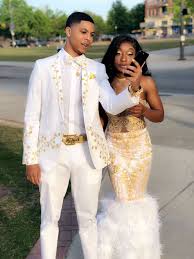 Black And Yellow Outfits For Couples Pin By Ms Muldrew On Prom Prom Girl Dresses Black Girl Prom Dresses Prom Outfits