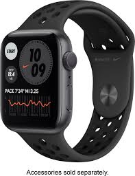Apple Watch Nike Series 6 Gps 44mm Space Gray Aluminum Case With Anthracite Black Nike Sport Band Space Gray Mg173ll In 2020 Apple Watch Nike Apple Watch Black Nikes