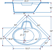 Corner tub dimensions
