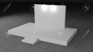 Download Empty Backdrop Stage For Speaking Exhibition Events 3d Rendered Stock Photo Picture And Royalty Free Image Image 140710435
