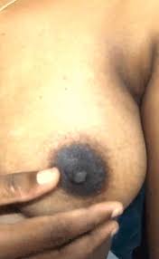 Desi girl playing with dark nipple