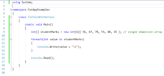 How to get foreach index c#. Foreach Loop In C