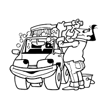 Een auto kleurplaat is dus leuk voor iedereen: Leuk Voor Kids De Auto Wassen