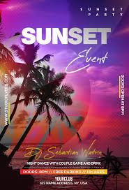 Use it for your social media promotion and boost your business. Sunset Event Free Psd Flyer Template Studioflyers Com Free Psd Flyer Templates Free Psd Flyer Psd Flyer Templates