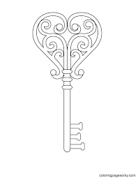 Key coloring pages are a fun way for kids of all ages, adults to develop creativity, concentration, fine motor skills, and color recognition. Key Printable Coloring Pages Key Coloring Pages Coloring Pages For Kids And Adults