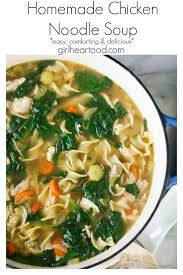 Homemade Chicken Soup With Spinach Dill Recipe Homemade Chicken Soup Soup Recipes Chicken Noodle Chicken Noodle Soup Easy