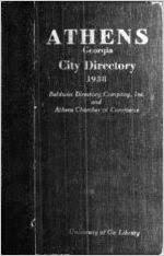 Baldwin and chamber of commerce's Athens Georgia city directory [1938]