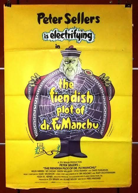 The Fiendish Plot of Dr.Fu Manchu 27"x40" Orig. British U.K. Movie Poster  80s