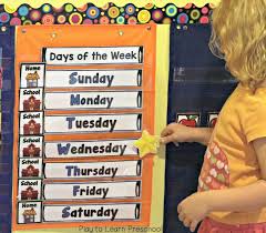 Days of the week chart for toddlers printable. Make Calendar Time Meaningful For Preschoolers