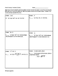 Circuit Training Functions 1 Training Teachers College Algebra Circuit Training