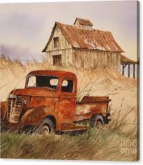 Fond Country Memories Canvas Print Canvas Art By James Williamson Farm Paintings Barn Painting Truck Art