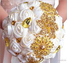 Previous articlegreenery wedding ceremony decorations. Gorgeous Wedding Bridal Bouquets Ivory Gold Flowers Artificial Wedding Bouquet New Crystal Sparkle 2016 Bouquet Of Bride From Missudress 32 17 Dhgate Com
