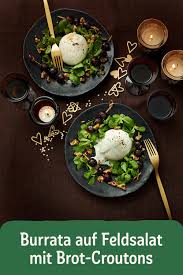 Burrata Auf Feldsalat Mit Gegrillten Trauben Rezept Rezept Rezepte Essen Rezepte Gesund Kochen Rezepte
