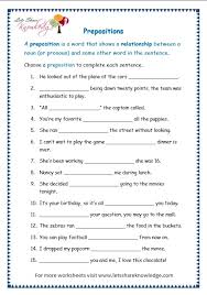 Prepositions add valuable information to nonfiction texts by helping us understand where and when something happened. Grade 3 Grammar Topic 17 Prepositions Worksheets Lets Share Knowledge