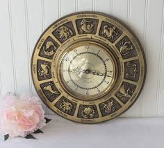 1960s Zodiac Wall Clock Airguide Clock Horoscope Clock Astrology Free Shipping Wall Clock Clock Vintage Wall Decor