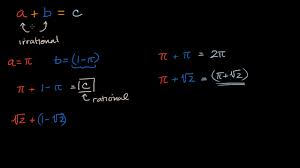 sums and products of irrational numbers video khan academy