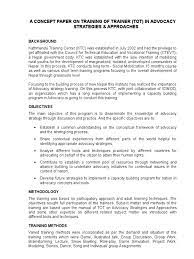 We did not find results for: A Concept Paper Tot On Advocacy Capacity Building Advocacy