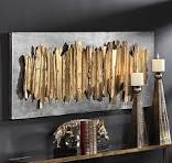 Uttermost Lev 55 1/4" Wide Gold and Silver Metal Wall Art