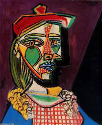 Eine ausstellung am oberrhein holt picassos musen aus ihrer künstlerischen anonymität. Pablo Picasso Frau In Baskenmutze Und Kontrolliert Kleid Kunst Picasso Picasso Gemalde Kubistische Portrats