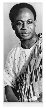 President Nkrumah Of Ghana. Yoga Mat by Underwood Archives