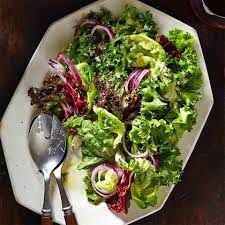 Simple Green Salad With Citronette Recipe Simple Green Salad Red Leaf Lettuce Salad Lettuce Recipes