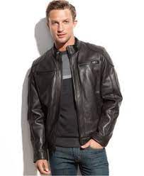 Calvin Klein Leather Moto Jacket Coats Jackets Men Macy S Leather Jacket Men Black Leather Moto Jacket Leather Moto Jacket