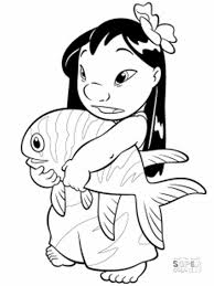 I wonder why disney doesn't make another sequel for him. Get This Lilo And Stitch Coloring Pages Cute Lilo Holding A Fish