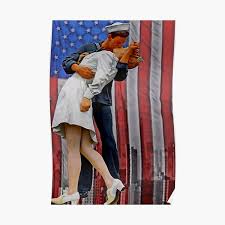 Browse the hottest posters in music, movies and sports. V J Day Kiss Times Square Line Art Poster By Arsalanes Redbubble