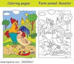 Just arrived rooster coloring sheet quick page crayon action pages. Coloring Pages Happy Vector Photo Free Trial Bigstock