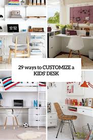 Ladder shelving has become popular in recent years. How To Customize Kids Desks 29 Creative Ideas Digsdigs